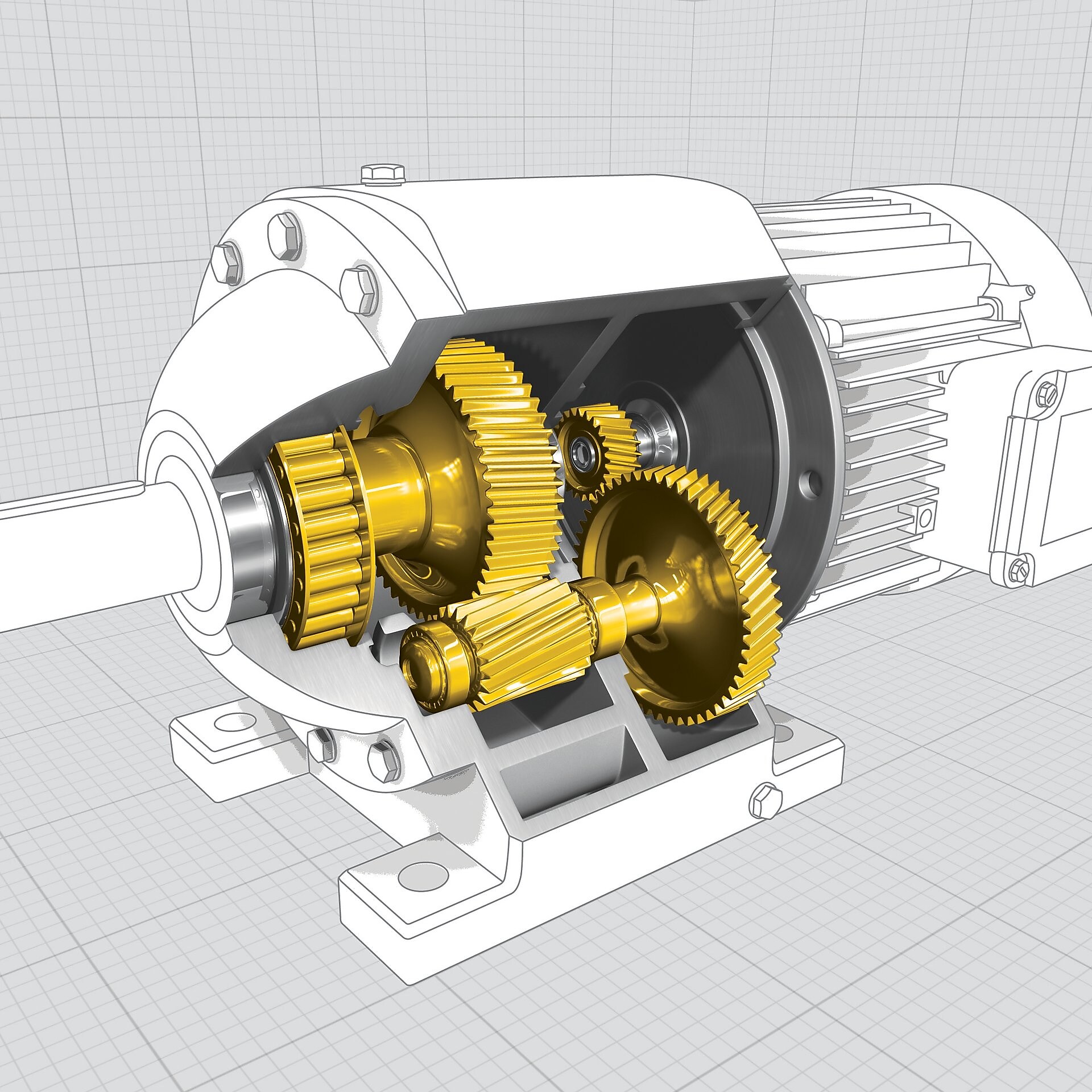 inside view of the industrial equipment - bearing