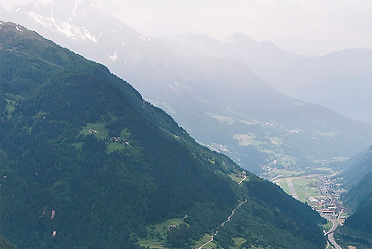 Roads between the valleys with beautiful surroundings