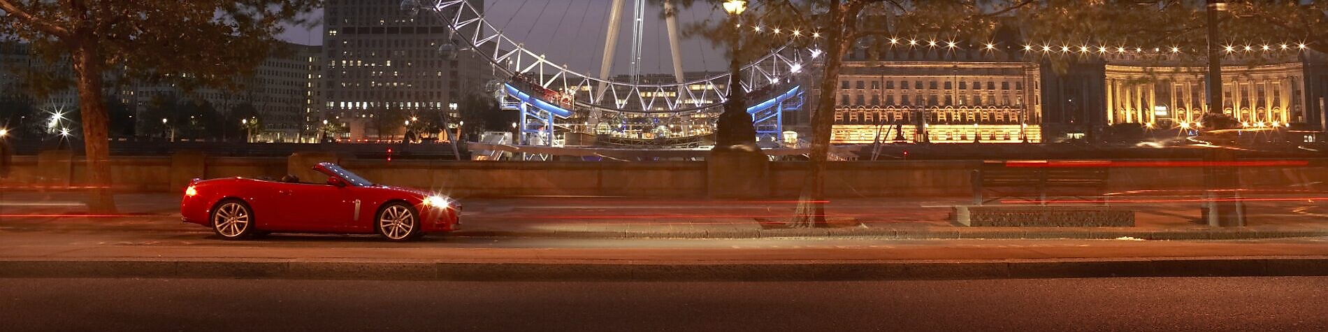 car on the road in london city