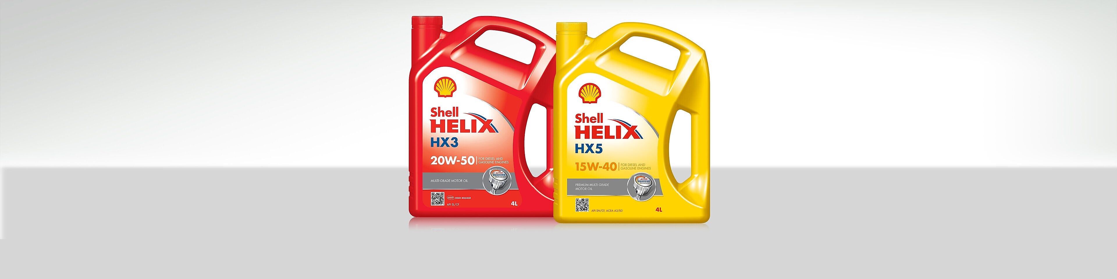 Two bottle of Shell Helix Mineral Motor Oils