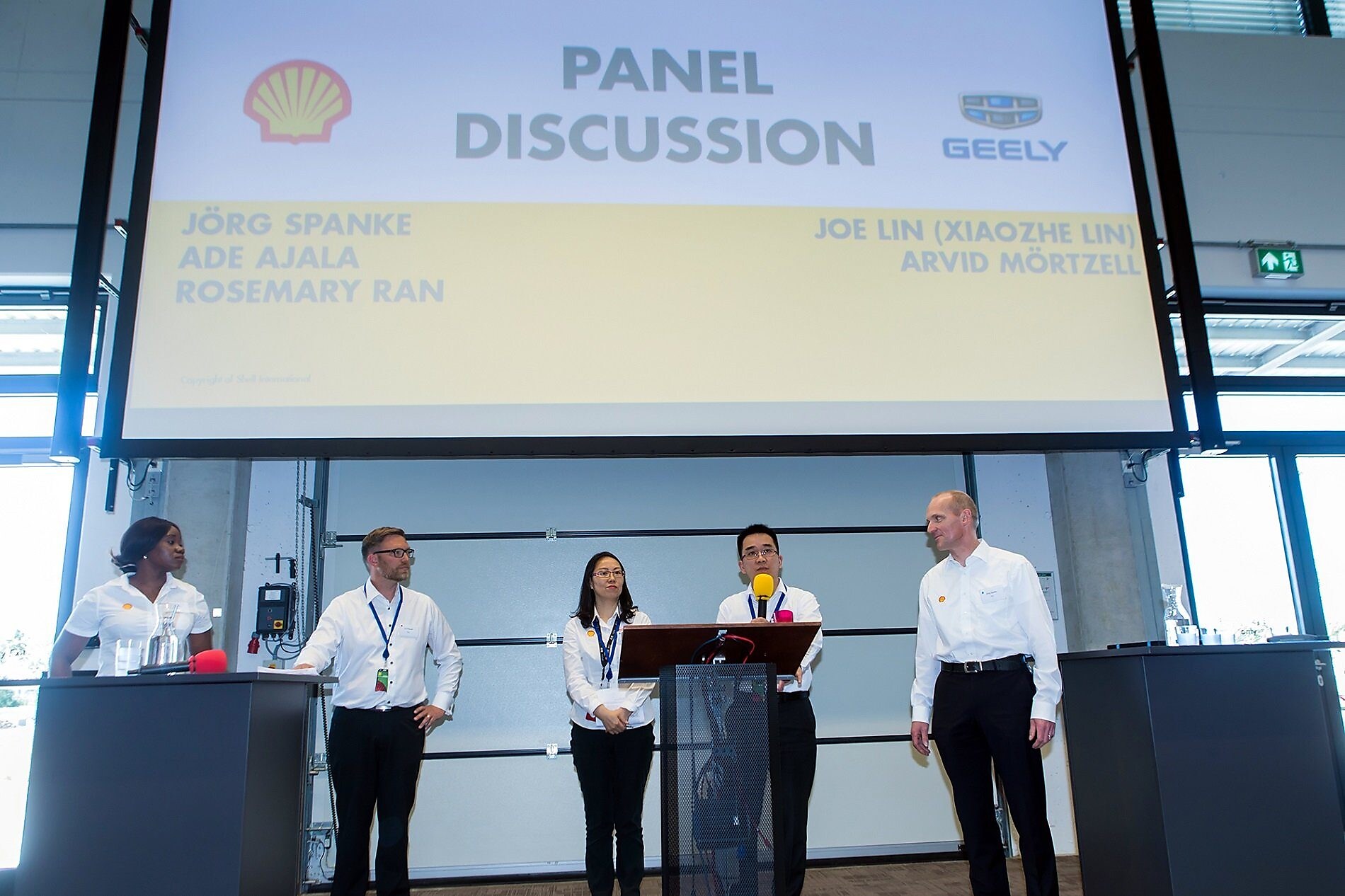 Scientists, engineers, and executives from Shell and Geely